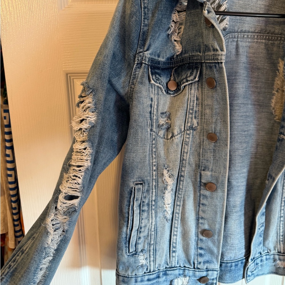 Distressed Jean Jacket - Picture 2 of 5
